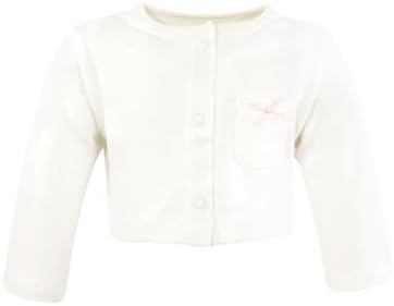 Hudson Baby Infant and Toddler Girls Cotton Dress and Cardigan Set - Image 5