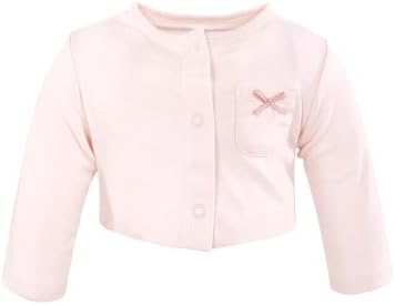 Hudson Baby Infant and Toddler Girls Cotton Dress and Cardigan Set - Image 5
