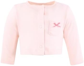 Hudson Baby Infant and Toddler Girls Cotton Dress and Cardigan Set - Image 5