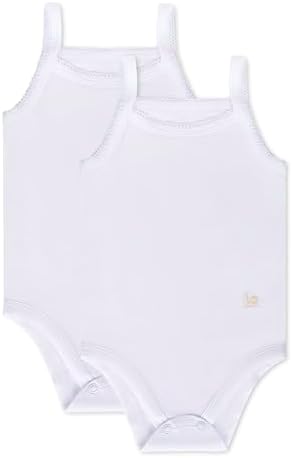 Feathers Baby Girl Tank Top Bodysuit Cotton One Piece 2 Pack, Sizes 3M-36M by FeathersUSA