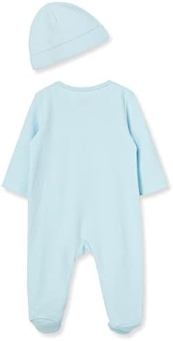 Little Me Baby Boy Clothes 2-Piece Baby Sleeper and Cap Set, 100% Cotton - Image 3
