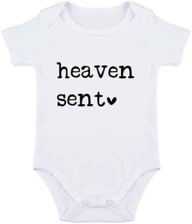 Heaven Sent Baby Bodysuit Religious Pregnancy Announcement Baby Romper Unisex by Unknown