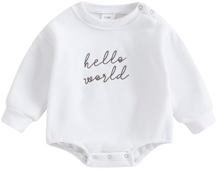 VISGOGO Newborn Infant Baby Boy Oversized Romper Sweater Bodysuits Coming Home by VISGOGO