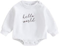 VISGOGO Newborn Infant Baby Boy Oversized Romper Sweater Bodysuits Coming Home by VISGOGO