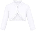 Lilax Little Girls' Knit Long Sleeve Button Closure Bolero Cardigan Shrug by Lilax