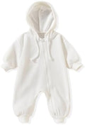 Unutiylo Unisex Baby Boys Girls Long Sleeve Infant Baby Zipper Hooded Jumpsuits by Unutiylo