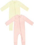 Jimonda Baby Romper Boys Girls Bamboo Pajamas 2-Way Zipper Footless Unisex Long by JimondaBaby