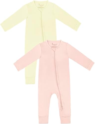Jimonda Baby Romper Boys Girls Bamboo Pajamas 2-Way Zipper Footless Unisex Long by JimondaBaby