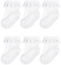 Baby Girl Ruffle Socks Toddler Non Slip Socks by WRYGRTA