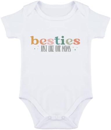 Besties Just Like Our Moms Baby Bodysuit Best Friend Baby Bodysuit Mom Besties by Unknown
