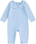 Baby Coming Home Outfit Boy Girl Plain Long Sleeve Romper Jumpsuit by Merqwadd