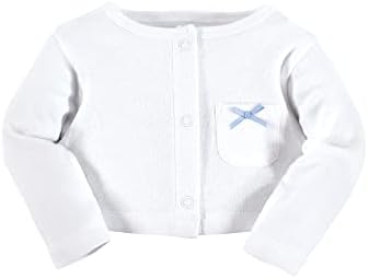 Hudson Baby Infant and Toddler Girls Cotton Dress and Cardigan Set - Image 5