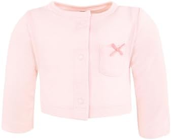 Hudson Baby Infant and Toddler Girls Cotton Dress and Cardigan Set - Image 5