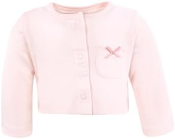 Hudson Baby Infant and Toddler Girls Cotton Dress and Cardigan Set - Image 5
