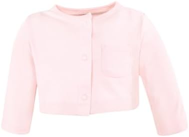 Hudson Baby Infant and Toddler Girls Cotton Dress and Cardigan Set - Image 5