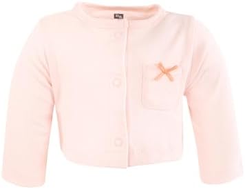 Hudson Baby Infant and Toddler Girls Cotton Dress and Cardigan Set - Image 5