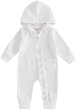 Fall Baby Clothes Newborn Boy Girl Hoodie Romper Long Sleeve Jumpsuit Winter by LedyChampswiinToddlerBaby