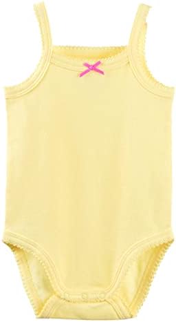 Girls Spaghetti Strap Bodysuit Sleeveless Tank Top Cotton One-Pieces Pack of - Image 4