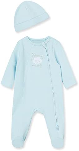 Little Me Baby Boy Clothes 2-Piece Baby Sleeper and Cap Set, 100% Cotton by LittleMeChildrensApparel