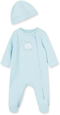 Little Me Baby Boy Clothes 2-Piece Baby Sleeper and Cap Set, 100% Cotton by LittleMeChildrensApparel