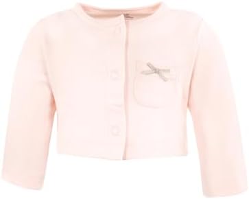 Hudson Baby Infant and Toddler Girls Cotton Dress and Cardigan Set - Image 5