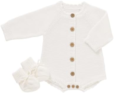 LAWKUL Cotton Baby Sweater and Booties Set by LAWKUL
