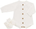 LAWKUL Cotton Baby Sweater and Booties Set by LAWKUL