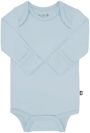 KYTE BABY Soft Bamboo from Rayon Long Sleeve Unisex Bodysuit, 0-24 Months - Image 3