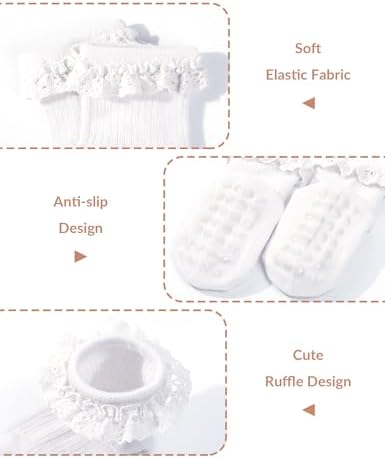 Baby Girl Ruffle Socks Toddler Non Slip Socks - Image 7