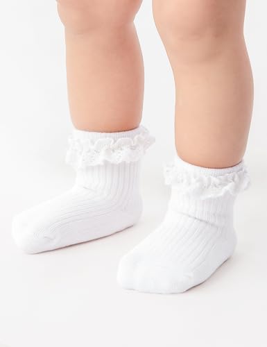 Baby Girl Ruffle Socks Toddler Non Slip Socks - Image 2