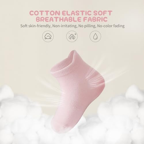 Aroveea Toddler Socks Non Slip Grip Ankle Baby 12 Pack - Image 3