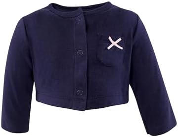 Hudson Baby Infant and Toddler Girls Cotton Dress and Cardigan Set - Image 5