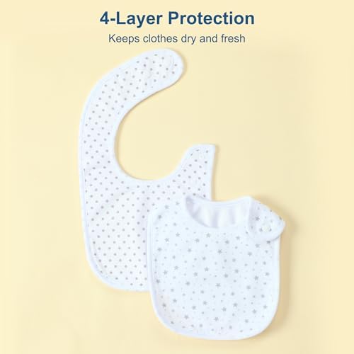 Waterproof Baby Bibs for Boys & Girls Soft and Absorbent Bandana Drool Bibs Set - Image 4