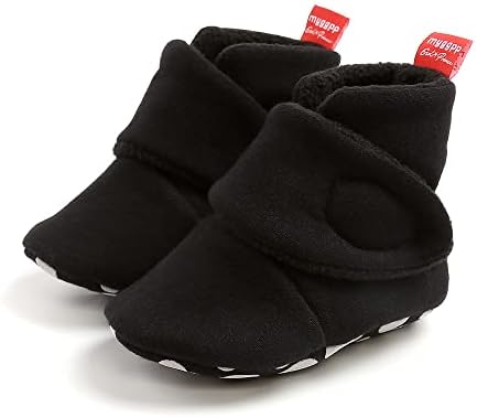 Baby Booties Cozy Fleece Slippers Soft Baby Shoes by GDSDYM