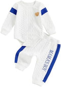 Giraropa Newborn Baby Boy Clothes Rib Knit Romper Jumpsuit Solid Sweater by Giraropa
