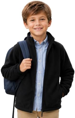Toddler Boys Girls Fleece Jacket Lightweight Fall Spring 2-12 Years - Image 2