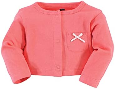 Hudson Baby Infant and Toddler Girls Cotton Dress and Cardigan Set - Image 5