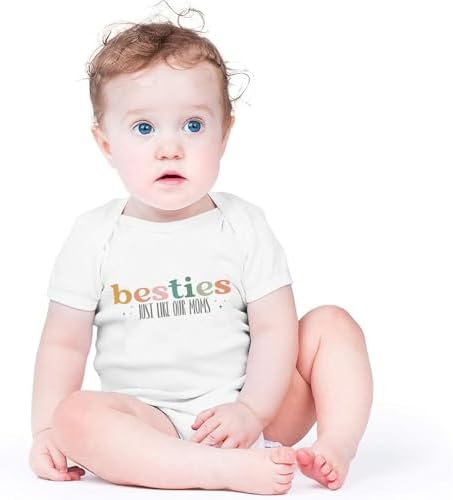 Besties Just Like Our Moms Baby Bodysuit Best Friend Baby Bodysuit Mom Besties - Image 2