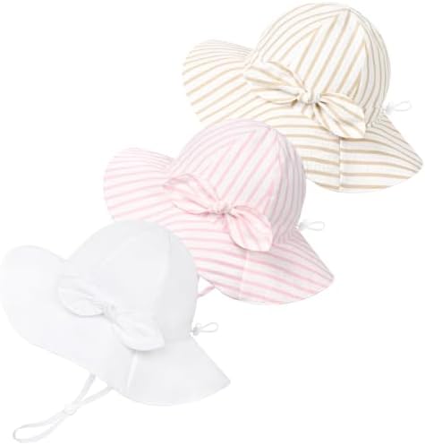 Baby Girl Sun Hat Kids Summer Beach Wide Brim Hats Toddler Bucket Hat by Weradau