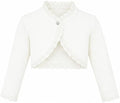 Lilax Little Girls' Knit Long Sleeve Button Closure Bolero Cardigan Shrug by Lilax