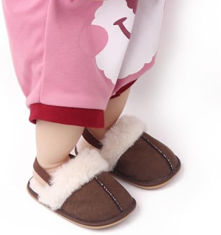 Baby Shoes Pink Leopard Baby Girl Slippers Non-Slip Soft Sole Toddler First - Image 2