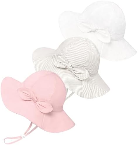 Baby Girl Sun Hat Kids Summer Beach Wide Brim Hats Toddler Bucket Hat by Weradau