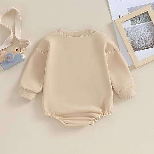 VISGOGO Newborn Infant Baby Boy Oversized Romper Sweater Bodysuits Coming Home - Image 4