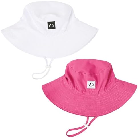 Baby Toddler Sun Hat, Kids Summer UPF 50+ Foldable Beach Bucket Hat by Bucaum