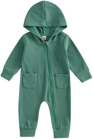 Fall Baby Clothes Newborn Boy Girl Hoodie Romper Long Sleeve Jumpsuit Winter by LedyChampswiinToddlerBaby