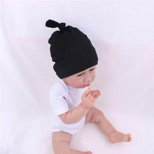Silky Satin Lined Newborn Hat Hair Care Knot Beanie Hats - Image 4