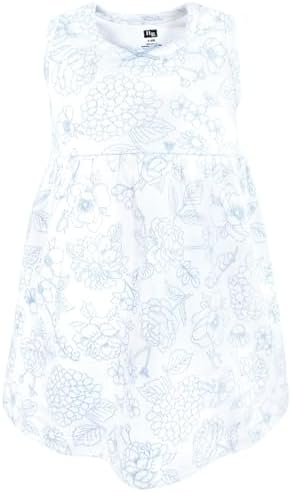 Hudson Baby Infant and Toddler Girls Cotton Dress and Cardigan Set - Image 4