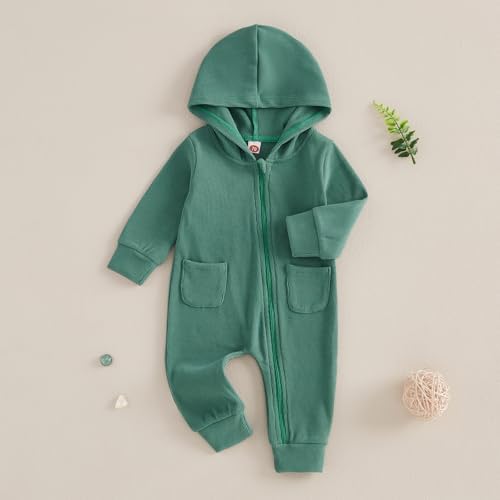 Fall Baby Clothes Newborn Boy Girl Hoodie Romper Long Sleeve Jumpsuit Winter - Image 2