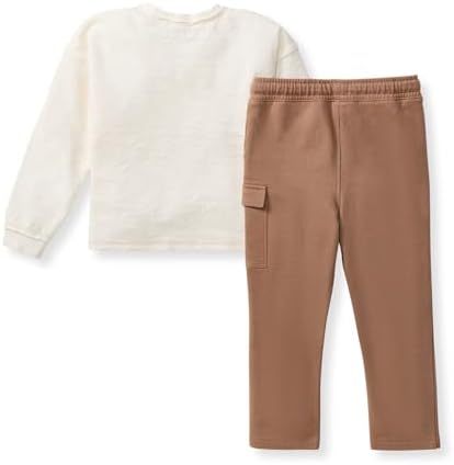 Burt's Bees Baby Boys Shirt and Pant Set, Long Sleeve Top & Bottom Outfit Bundle - Image 2
