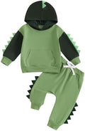 Infant Baby Boy Fall Winter Clothes Outfit Hooded Long Sweatshirt Pant Set by LIOMENGZI